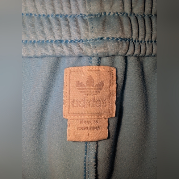 Adidas Mens Light Blue Joggers - Picture 5 of 5